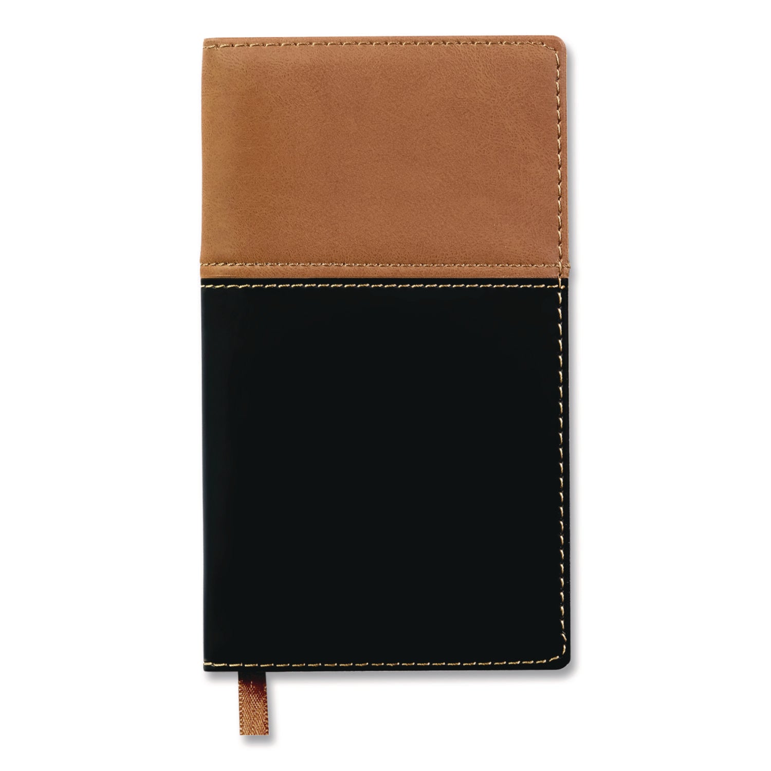 global-printed-products-deluxe-weekly-monthly-pocket-planner-6-x-3-5-black-brown-two-tone-cover-14-month-nov-2024-to-dec-2025-gpuspls25brn36_1
